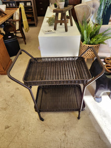 Brown Wicker Cart