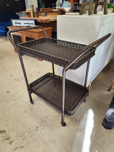 Brown Wicker Cart