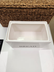 White Ceramic Bread Box/Container