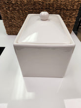 Load image into Gallery viewer, White Ceramic Bread Box/Container
