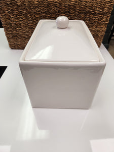 White Ceramic Bread Box/Container