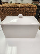 Load image into Gallery viewer, White Ceramic Bread Box/Container
