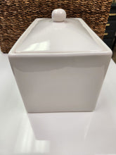 Load image into Gallery viewer, White Ceramic Bread Box/Container
