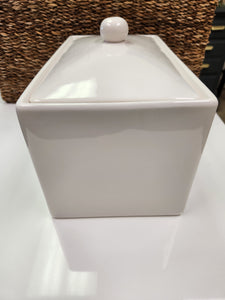 White Ceramic Bread Box/Container