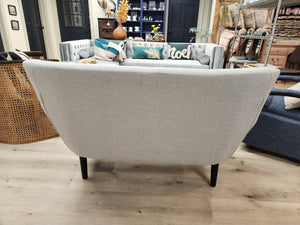 Modern Gray Fabric Loveseat