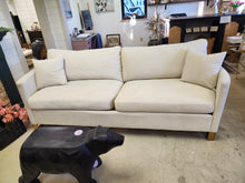 Load image into Gallery viewer, Cream Curved Standard Sofa w/ Gold Legs
