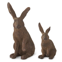 Load image into Gallery viewer, Textured Brown Resin Rabbits
