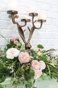 Eric Rabbit Brass Candleholder