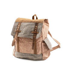 Load image into Gallery viewer, Canvas Backpack with Leather
