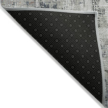 Load image into Gallery viewer, 2x8 Taupe Gray And Copper Abstract Washable Indoor Outdoor Area Rug
