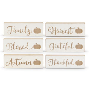 Engraved Wood Harvest Message Tablet Sign