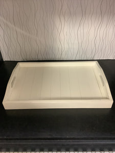 Rectangular White Wooden Tray