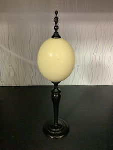 Black and Cream Ostrich Egg Decor