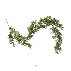 Faux Boxwood & Pine Garland