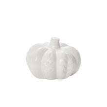 Load image into Gallery viewer, White Ceramic Garner Pumpkin
