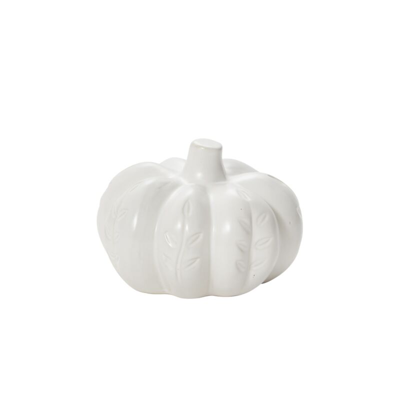 White Ceramic Garner Pumpkin