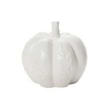 Load image into Gallery viewer, White Ceramic Garner Pumpkin
