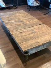 Load image into Gallery viewer, Industrial cart coffee table
