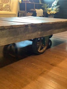 Industrial cart coffee table
