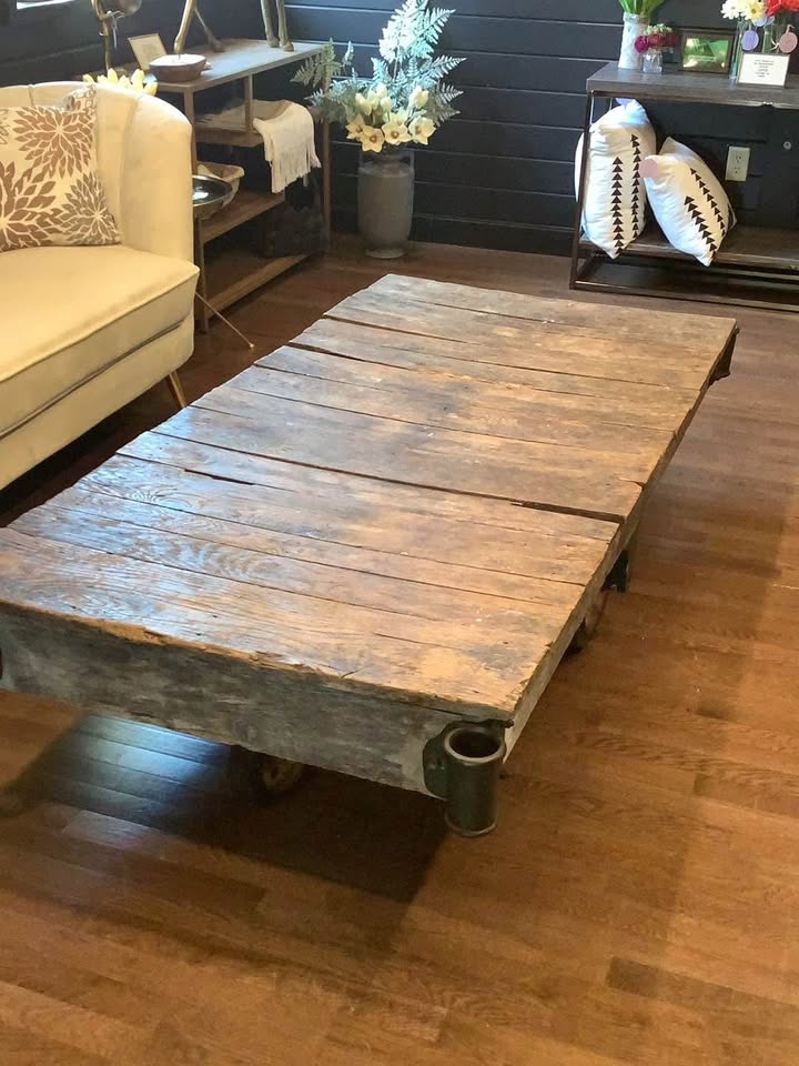 Industrial cart coffee table