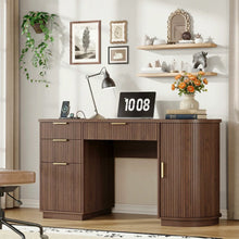 Load image into Gallery viewer, Mid Century Modern Fluted Executive Desk
