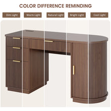 Load image into Gallery viewer, Mid Century Modern Fluted Executive Desk
