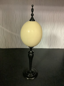 Black and Cream Ostrich Egg Decor