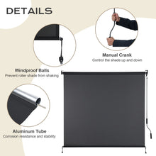 Load image into Gallery viewer, Grey 5% Openness Solar Fabric Roller Sun Shade, Cordless 95% UV Protection Blinds
