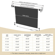 Load image into Gallery viewer, Grey 5% Openness Solar Fabric Roller Sun Shade, Cordless 95% UV Protection Blinds
