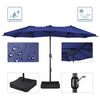 Renwick 13 FT Triple-Size Extra Large Patio Umbrella with Crank, Navy Blue
