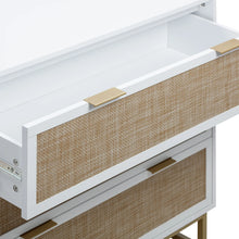 Load image into Gallery viewer, Nathan James Rattan, Wood &amp; Metal 3-Drawer Dresser
