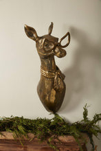 Load image into Gallery viewer, Margie Brass Doe Head Wall Mount
