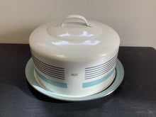 Load image into Gallery viewer, Retro Blue and White Jamie Oliver Cake Tin
