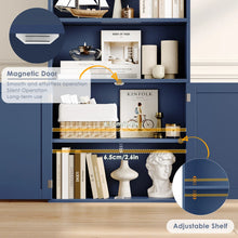Load image into Gallery viewer, Tall Blue Bookshelf And Bookcase
