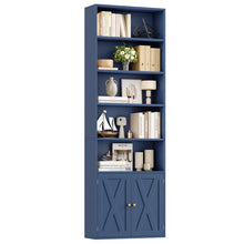 Load image into Gallery viewer, Tall Blue Bookshelf And Bookcase
