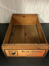 Load image into Gallery viewer, Vintage Blue Goose Wooden Crate
