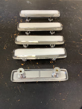 Load image into Gallery viewer, Set of 5 Handmade Reflective White Pull Handle w/ Polished Chrome Base
