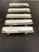 Load image into Gallery viewer, Set of 5 Handmade Reflective White Pull Handle w/ Polished Chrome Base
