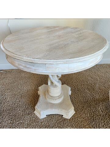 CLEARANCE Large Round Wooden Side Table