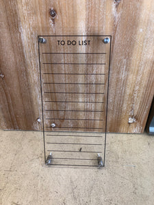 Clear Acrylic To Do List for Wall