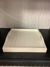 Load image into Gallery viewer, Square White Wooden Tray w/ Handles
