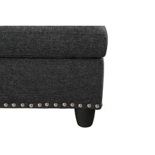 Load image into Gallery viewer, Sciortino 97.2&quot; Wide Dark Gray Linen Corner Sectional with Ottoman
