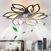 Load image into Gallery viewer, Angstrom 25" 6 - Blade Reversible Dimmable LED Flush Mount Ceiling Fan With Remote Control And App
