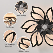 Load image into Gallery viewer, Angstrom 25" 6 - Blade Reversible Dimmable LED Flush Mount Ceiling Fan With Remote Control And App
