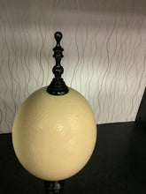 Load image into Gallery viewer, Black and Cream Ostrich Egg Decor
