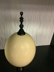 Black and Cream Ostrich Egg Decor