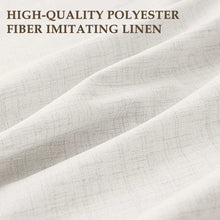 Load image into Gallery viewer, Beige Faux Linen Thermal 100% Blackout Curtains, Set of 2
