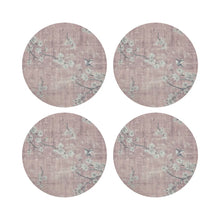 Load image into Gallery viewer, Blossom Fantasia Vegan Leather Round Pebble Placemat (Set of 4)
