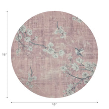 Load image into Gallery viewer, Blossom Fantasia Vegan Leather Round Pebble Placemat (Set of 4)
