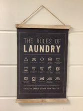 Load image into Gallery viewer, The Rules of Laundry Hanging Poster
